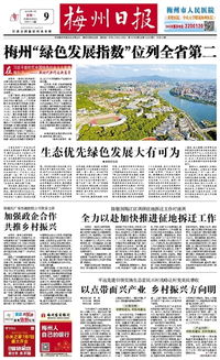 梅州綠色發展領跑全省，軟件開發成新引擎